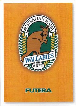 1995 Futera Rugby Union #1 Wallabies Team Card Front